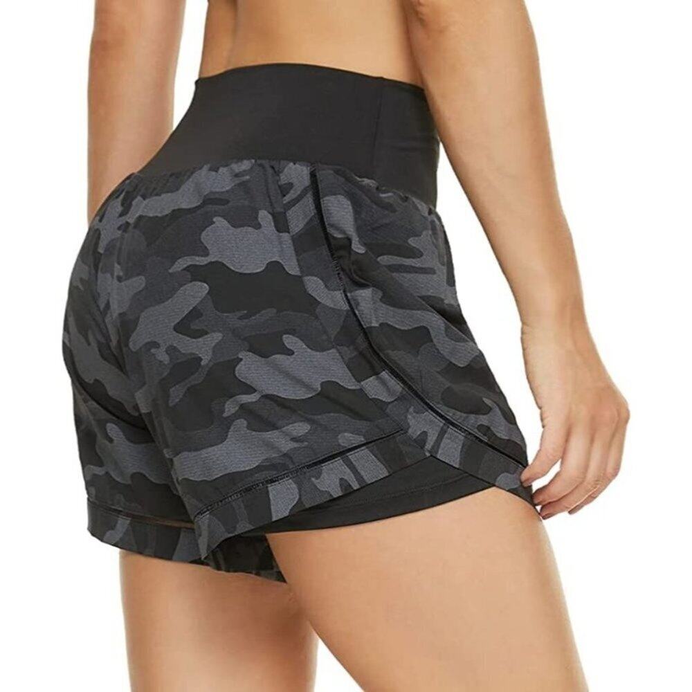 Lushforest Women’s Workout  High Waist Gym Running Shorts Sz M